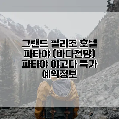 그랜드 팔라조 호텔 파타야 (바다전망) 파타야 아고다 특가 예약정보
