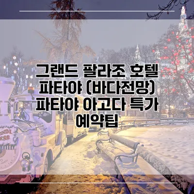 그랜드 팔라조 호텔 파타야 (바다전망) 파타야 아고다 특가 예약팁