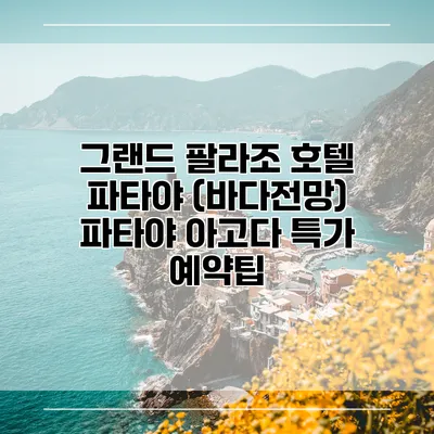 그랜드 팔라조 호텔 파타야 (바다전망) 파타야 아고다 특가 예약팁