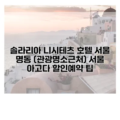 솔라리아 니시테츠 호텔 서울 명동 (관광명소근처) 서울 아고다 할인예약 팁