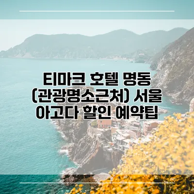 티마크 호텔 명동 (관광명소근처) 서울 아고다 할인 예약팁