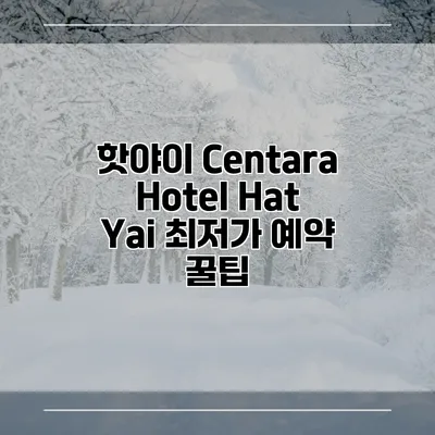 핫야이 Centara Hotel Hat Yai 최저가 예약 꿀팁