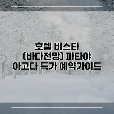 호텔 비스타 (바다전망) 파타야 아고다 특가 예약가이드