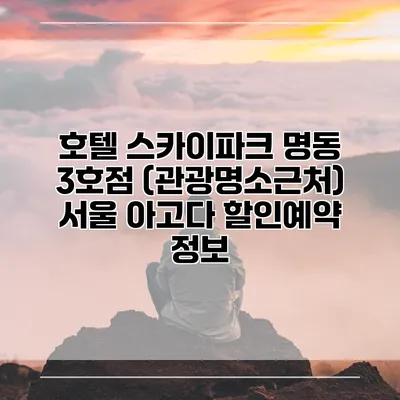 호텔 스카이파크 명동 3호점 (관광명소근처) 서울 아고다 할인예약 정보