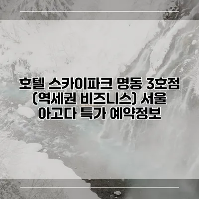호텔 스카이파크 명동 3호점 (역세권 비즈니스) 서울 아고다 특가 예약정보